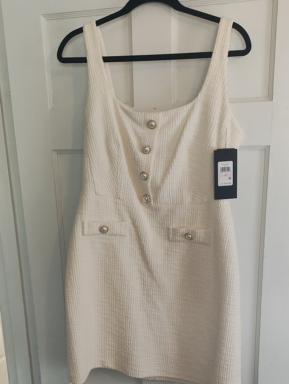 Brand new with tags Karl Lagerfeld cream color textured dress